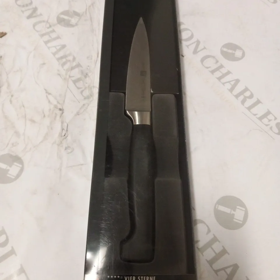  BRAND NEW BOXED ZWILLING FOUR STAR 100MM PARING KNIFE