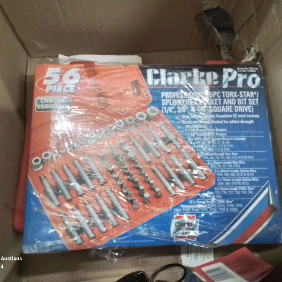 LOT CONTAINING VARIOUS TOOLS TO INCLUDE, INTELLIGENT BATTERY CHARGER, DRILL BIT SETS, ETC.
