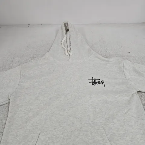 STÜSSY GREY HOODIE, SIZE M (UK), MADE IN MEXICO