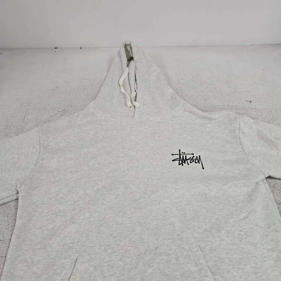 STÜSSY GREY HOODIE, SIZE M (UK), MADE IN MEXICO