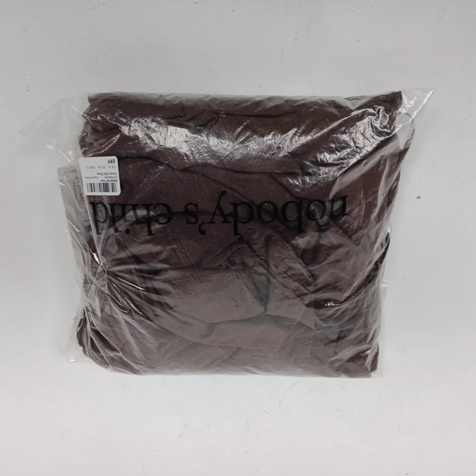 BAGGED NOBODY'S CHILD NATALIE MIDI DRESS IN DARK BROWN SIZE UK 16
