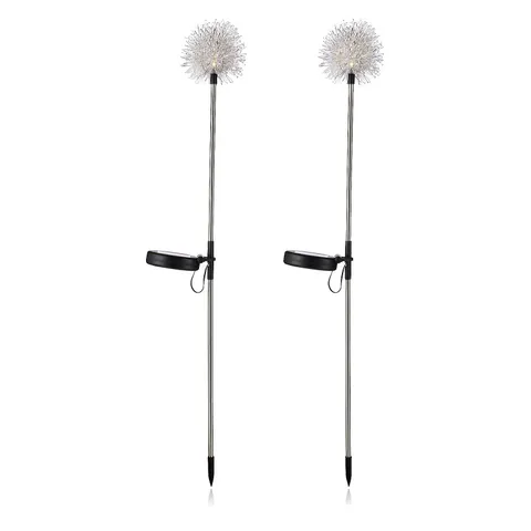 GARDEN REFLECTIONS SET OF 2 WIRE EFFECT DANDELION STAKE LIGHTS
