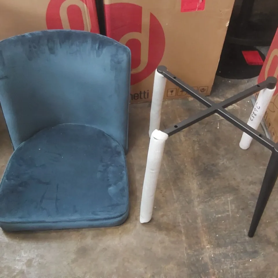 BOXED DANETTI VELVET DINING CHAIR