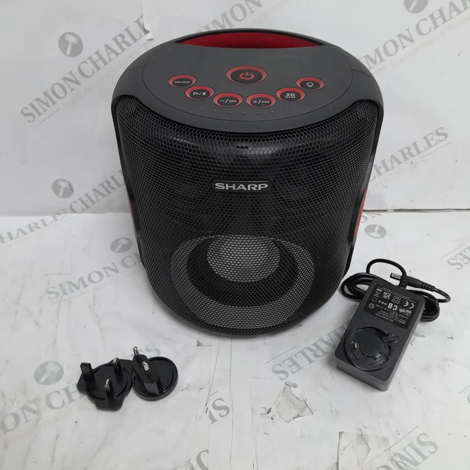 SHARP 2.1 PARTY SPEAKER SYSTEM 130W BLUETOOTH DISCO LIGHTS