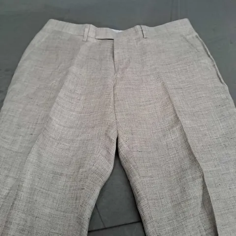 MOSS TAILORED FIT TAN SMART TROUSERS - 32R