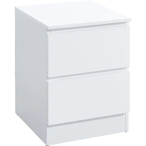 BOXED OSLO 2 DRAWER HIGH GLOSS BEDSIDE CHEST