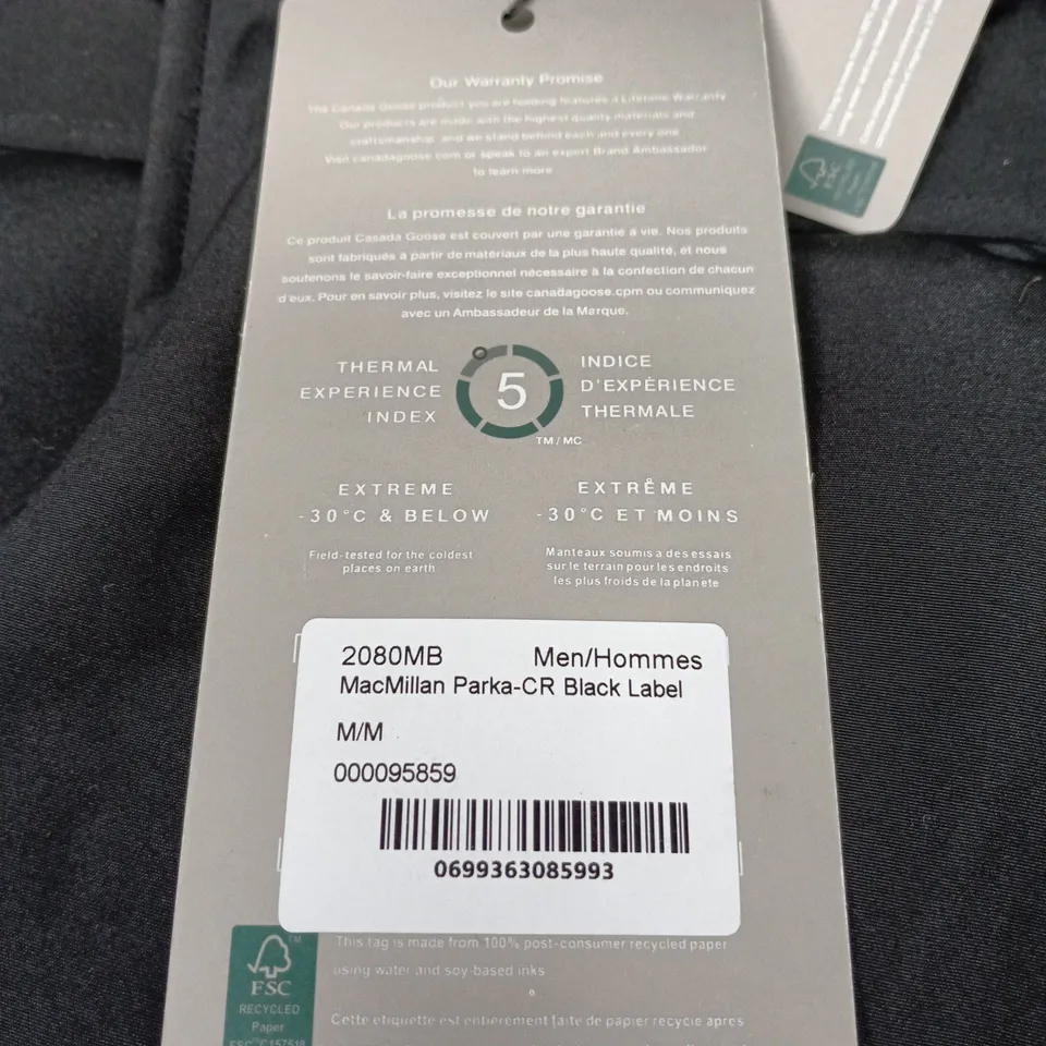CANADA GOOSE MACMILLAN PARKA – SIZE M