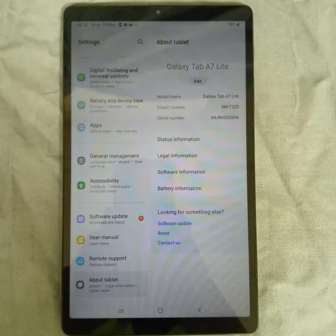 SAMSUNG GALAXY TAB A7 LITE TABLET 32GB (SM-T220)
