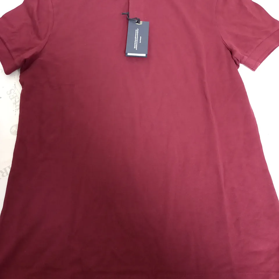 SPOKE SLIM SHIRT IN BURGUNDY - MEDIUM