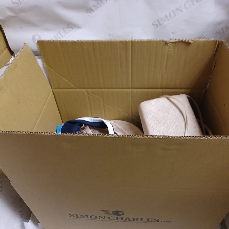 BOX OF APPROXIMATELY 15 ASSORTED CLOTHING ACCESSORIES TO INCLUDE: PURSES, HATS & SOCKS IN VARIOUS COLOURS & SIZES 
