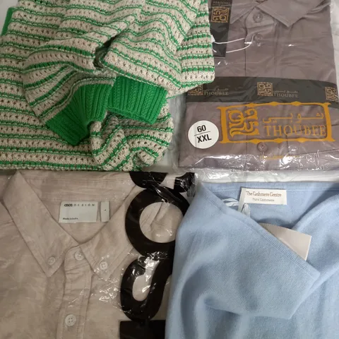 BOX OF APPROXIMATELY 25 ASSORTED CLOTHING ITEMS TO INCUDE -SHIRT , JUMPER , TOP ETC