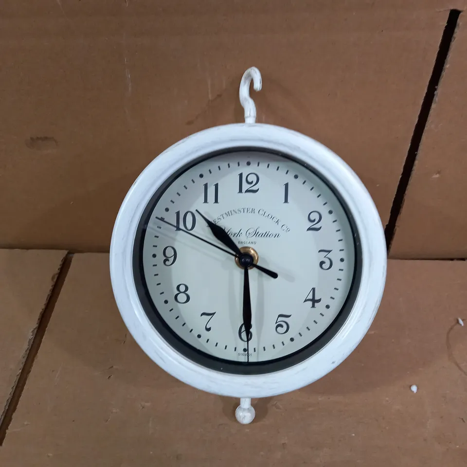 YORK-CREAM GARDEN CLOCK RRP £22.99