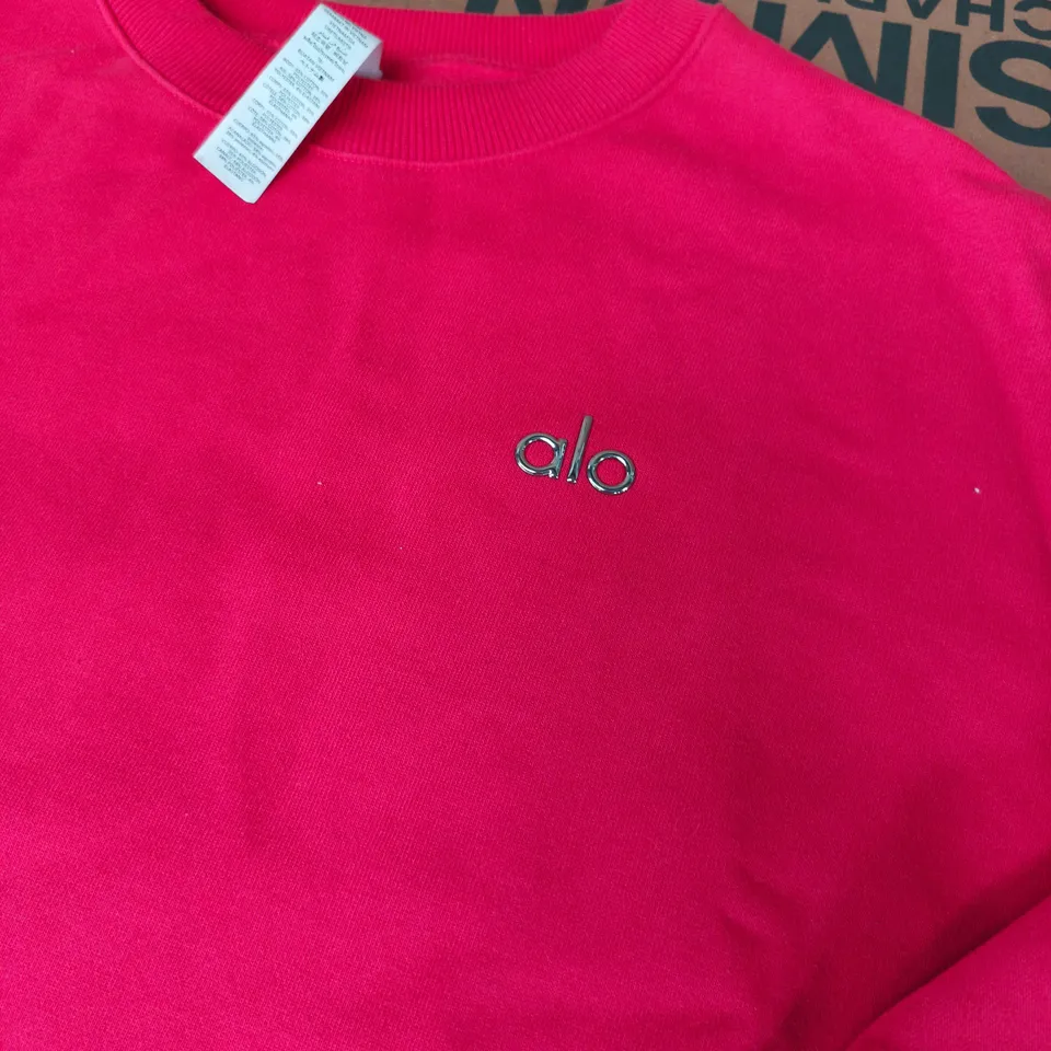 ALO YOGA SWEATSHIRT – PINK - SIZE L