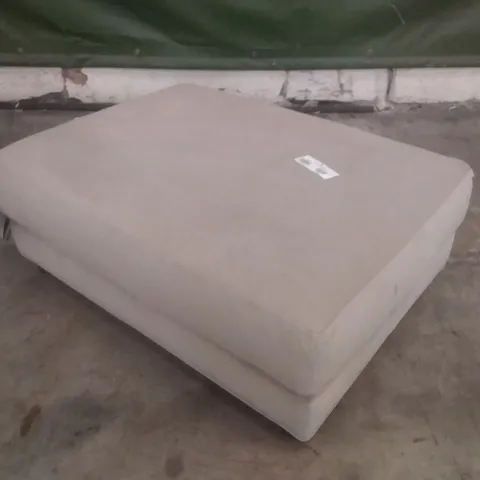 DESIGNER LOUNGE CO ROSE BEIGE FABRIC FOOTSTOOL