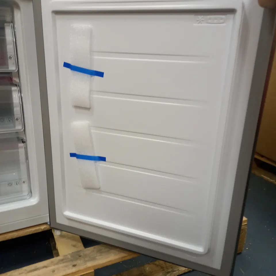RUSSELL HOBBS FRIDGE FREEZER 55 CM WIDE, SILVER - COLLECTION ONLY