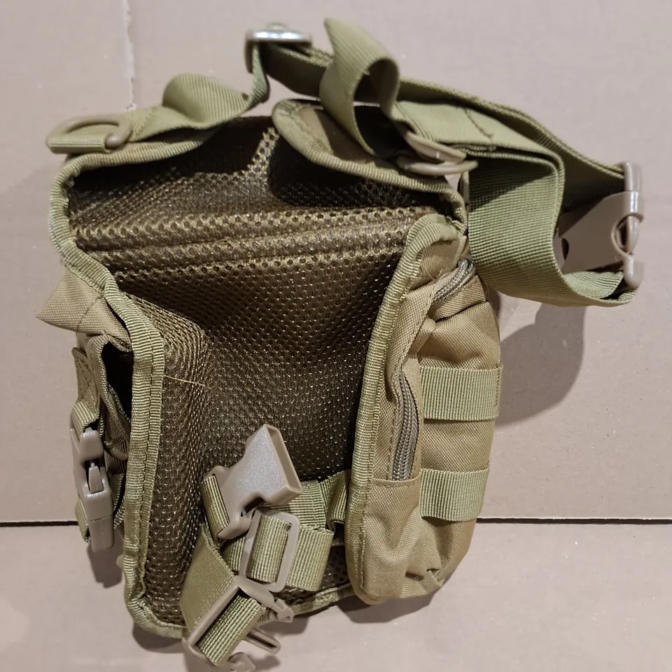 LOT OF 5 TACTICAL MULT POCKETED BAGS IN OLIVE DRAB