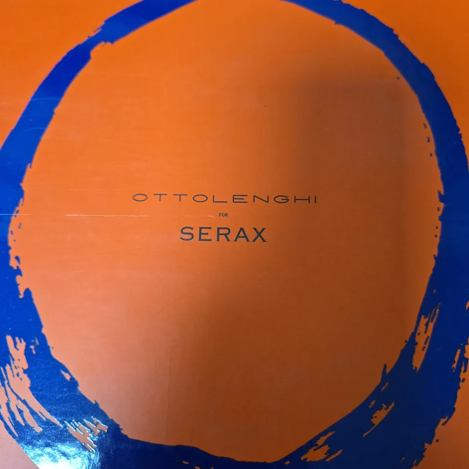 OTTOLENGHI FOR SERAX SET OF 4 CERAMIC PLATES IN WHITE ARTICHOKE BLUE