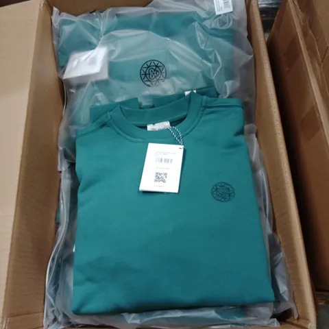 BOX OF APPROXIMATELY 15X BRAND NEW BRASS MONKEY UNISEX SWEATER- GREEN // SIZE: L