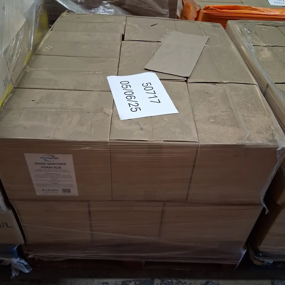 APPROXIMATELY 80 TUBS OF STRONG HOLD HAND SANITIZER FOAM RUB 5 LITRE