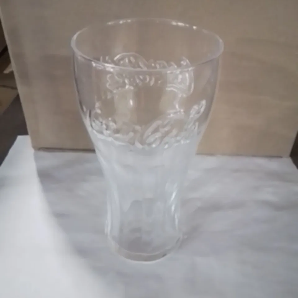 BOXED COCA COLA GENUINE CONTOUR GLASS 16 OZ APPROXIMATELY 24 PACK 