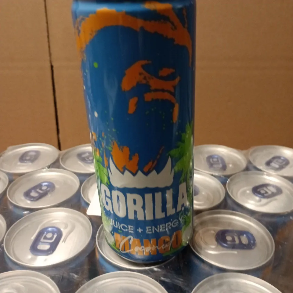 GORILLA ENERGY MANGO COCONUT DRINK 250ML – 24 X CAN BULK PACK