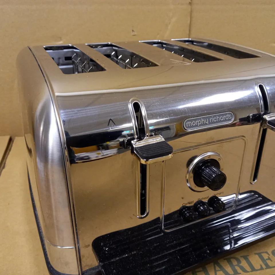 MORPHY RICHARDS 240130 VENTURE 4 SLICE TOASTER BRUSHED STAINLESS STEEL