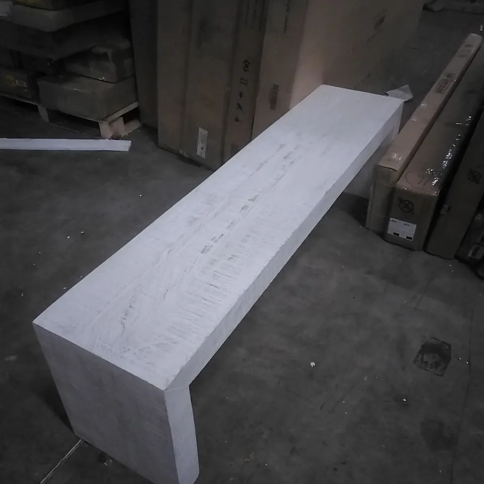 WHITE CONCRETE BENCH 160CM  36CM X 45CM