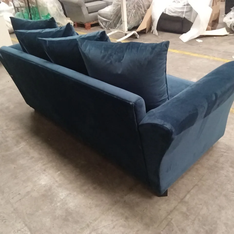 LEILA FABRIC 3 SEATER SOFA - NAVY RRP £649