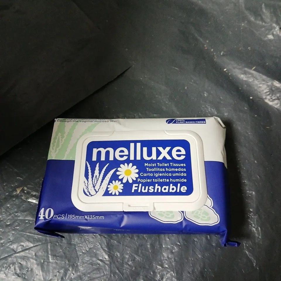 BOX OF 24 PACKS OF MELLUXE FLUSHABLE TOILET TISSUES 
