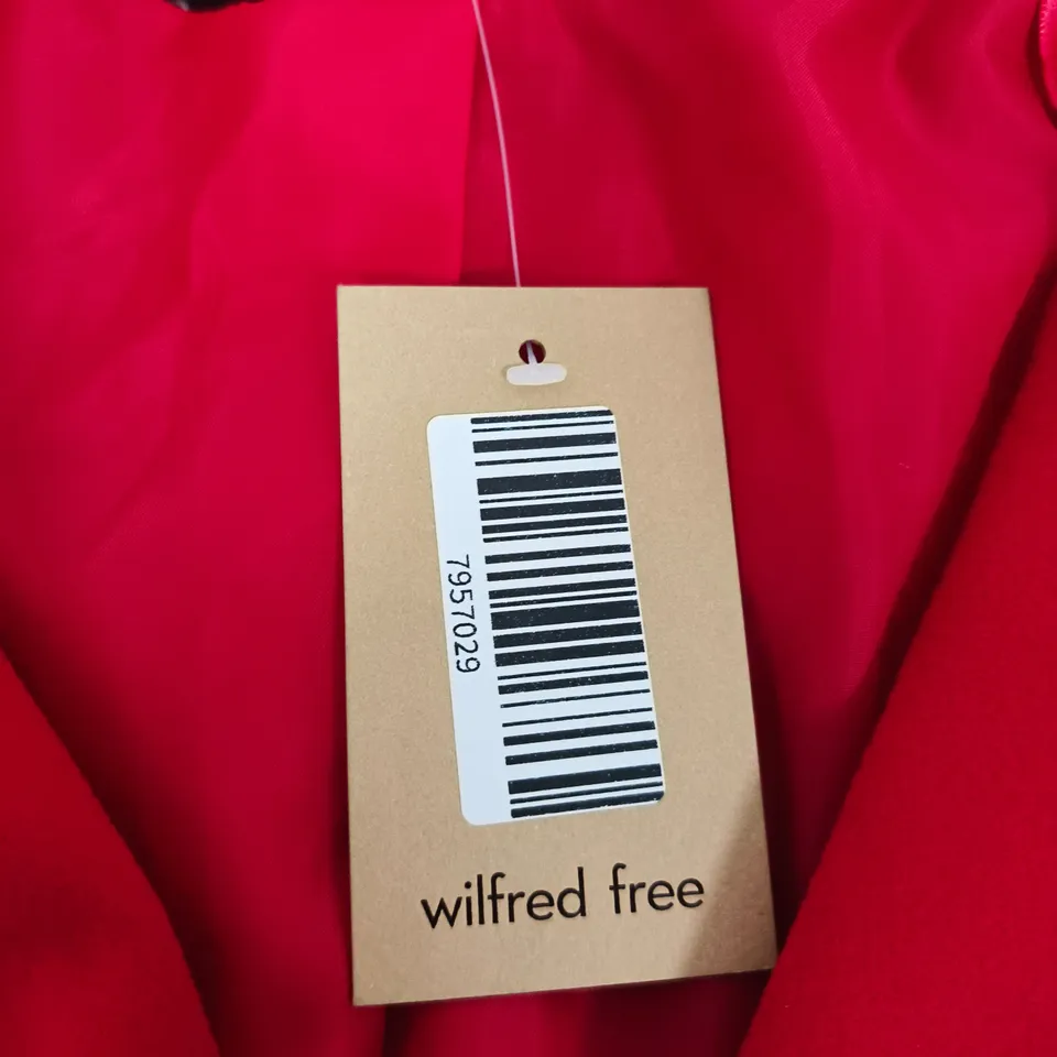 WILFRED FREE RED COAT, UK 16 (EU 44), 100% POLYESTER, MADE IN VIETNAM