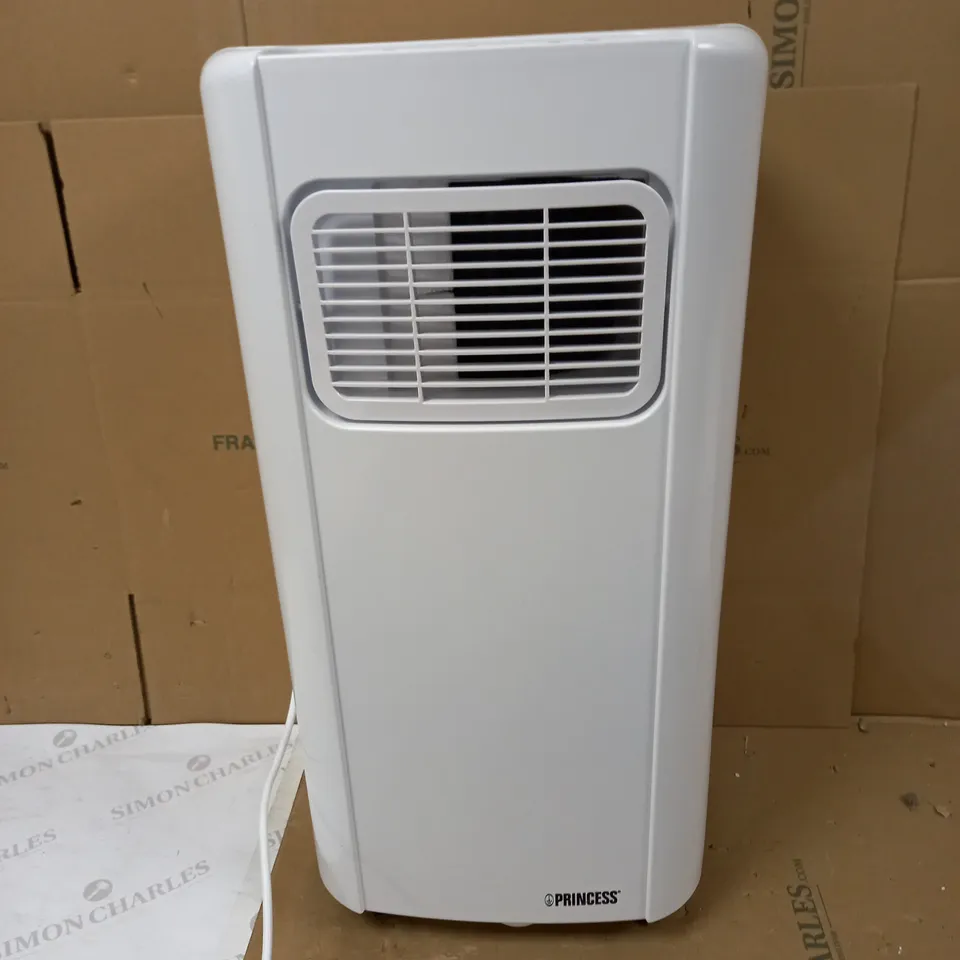PRINCESS MOBILE AIR CONDITIONER, 7000 BTU, EASY STEER WHEELS, DEHUMIDIFER, FAN, REMOTE CONTROL