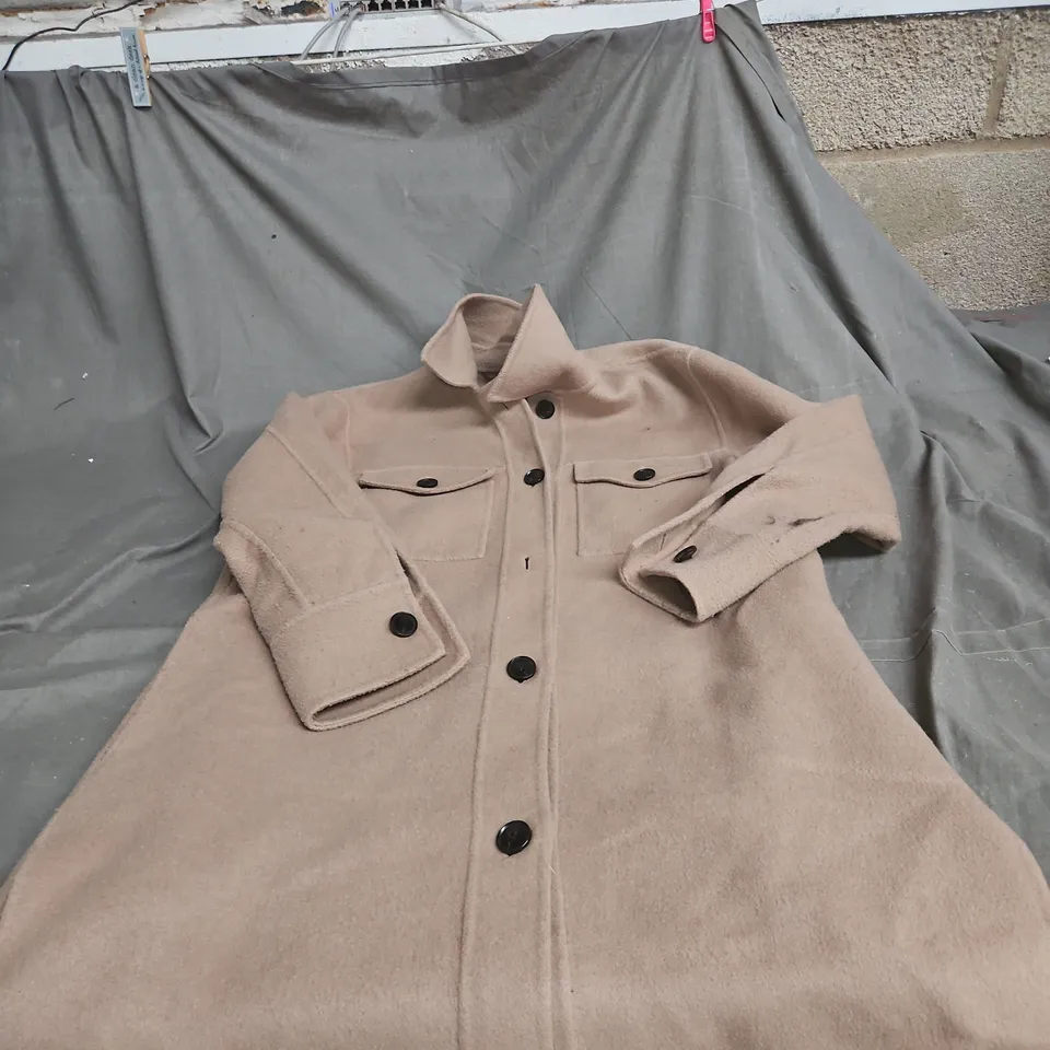 REISS BEIGE COAT – WOMEN'S, UK SIZE S (S)