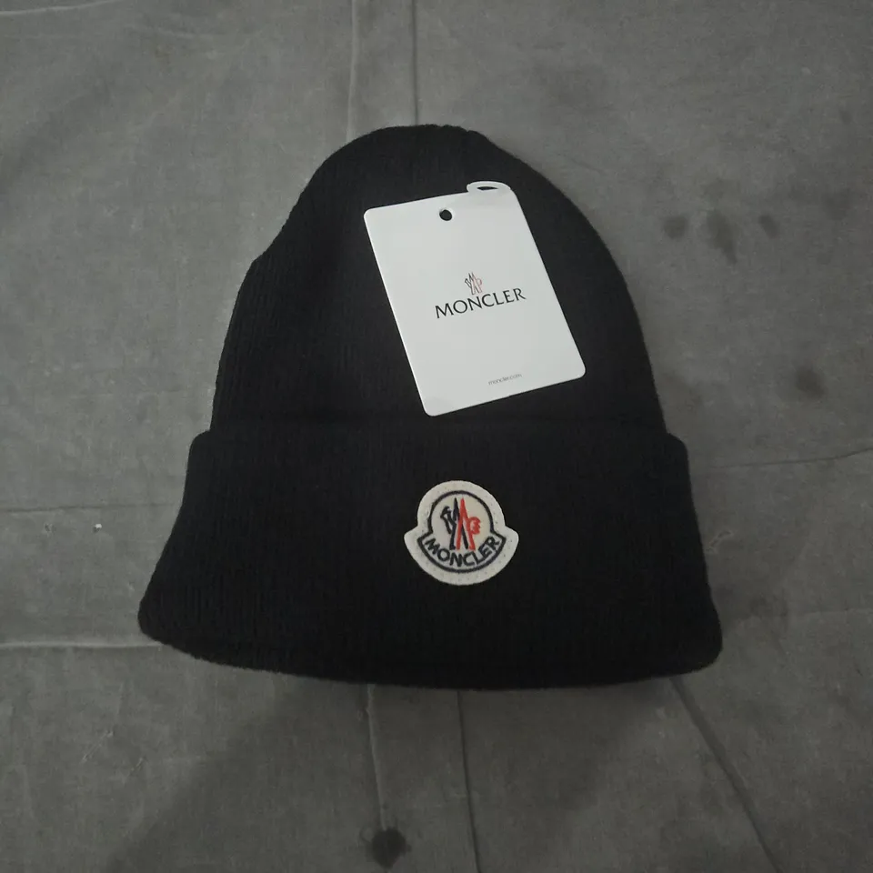 MONCLER BEANIE HAT – BLACK