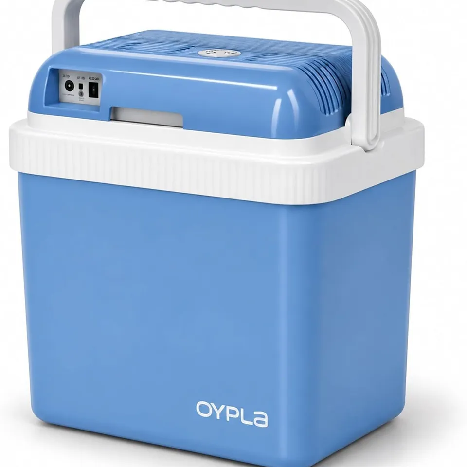 BOXED 24L 240V AC & 12V DC COOLBOX HOT COLD PORTABLE ELECTRIC COOL BOX (150)