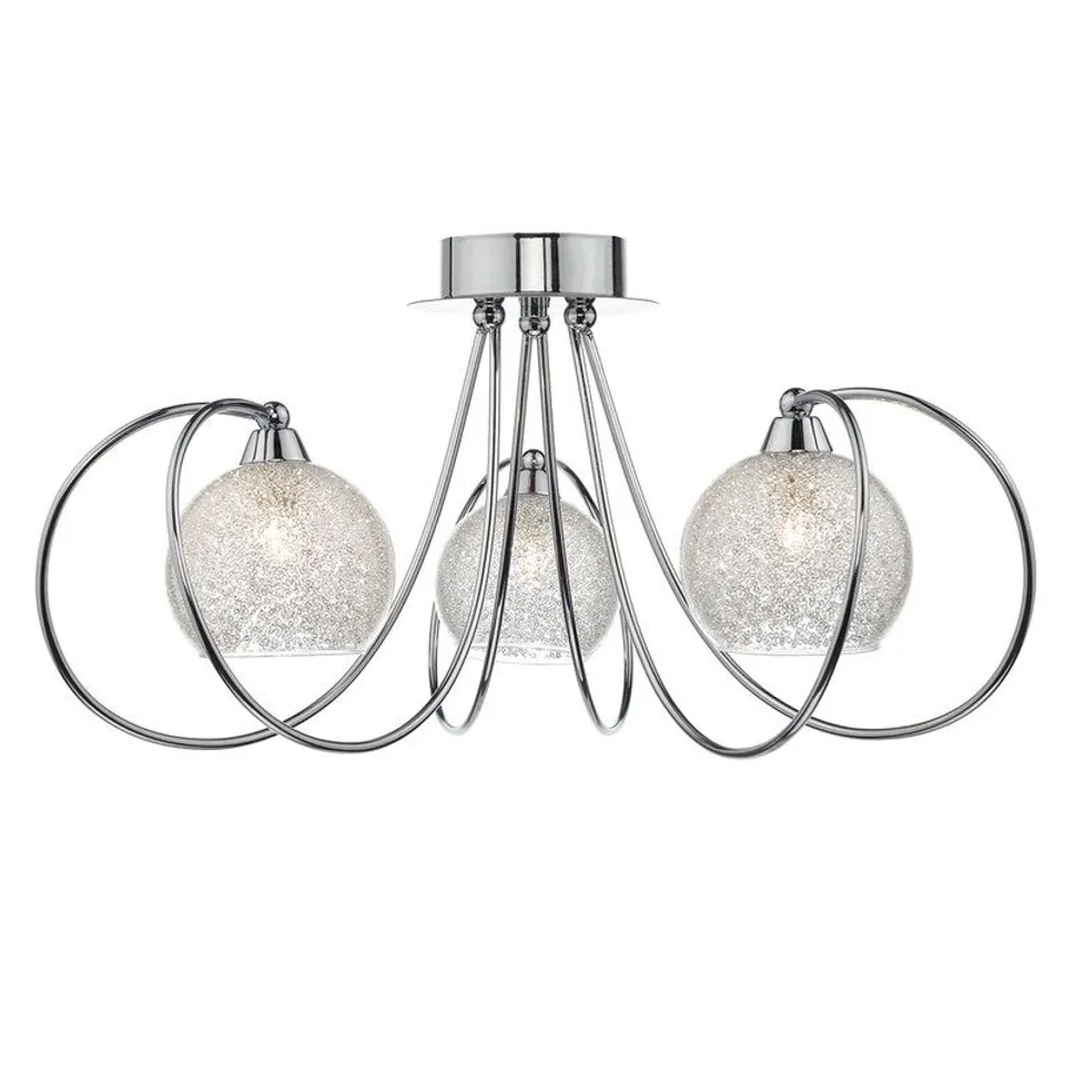 BOXED 3- LIGHT SEMI FLUSH MOUNT 