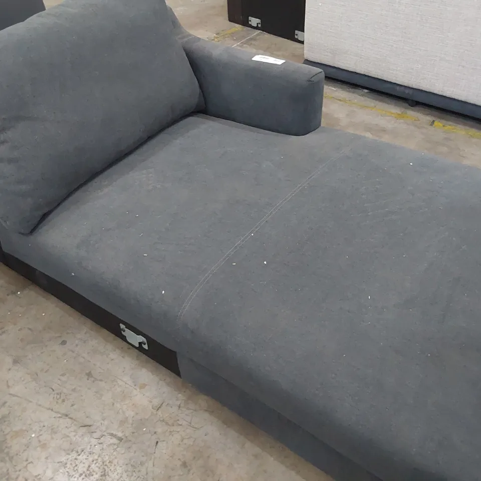 GREY FABRIC CHAISE SECTION 