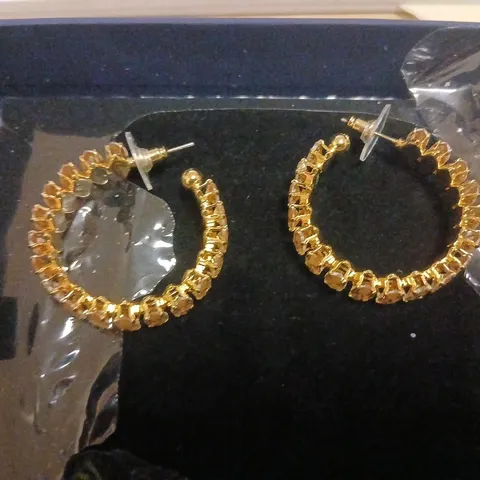 BUTLER & WILSON RADIANT HOOP EARRINGS 