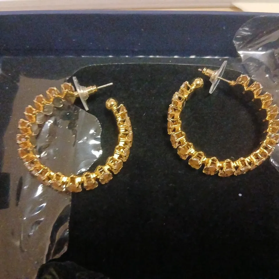 BUTLER & WILSON RADIANT HOOP EARRINGS 