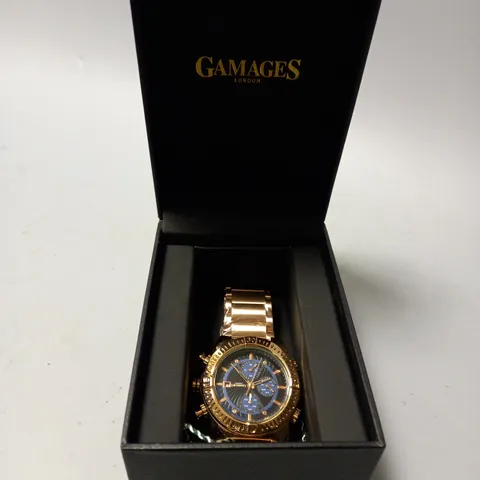 BOXED GAMAGES SPORTS PACER ROSE GOLD WATCH