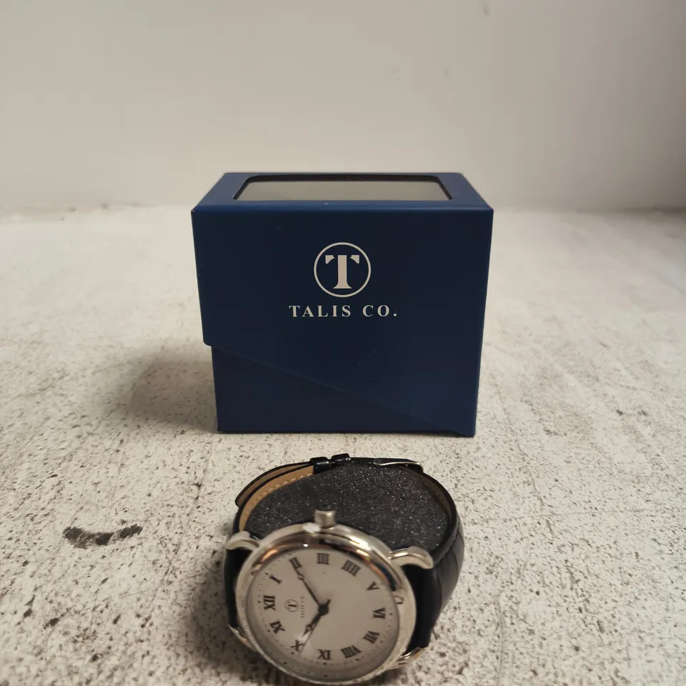 TALIS CO. WRISTWATCH WITH BLUE PRESENTATION BOX