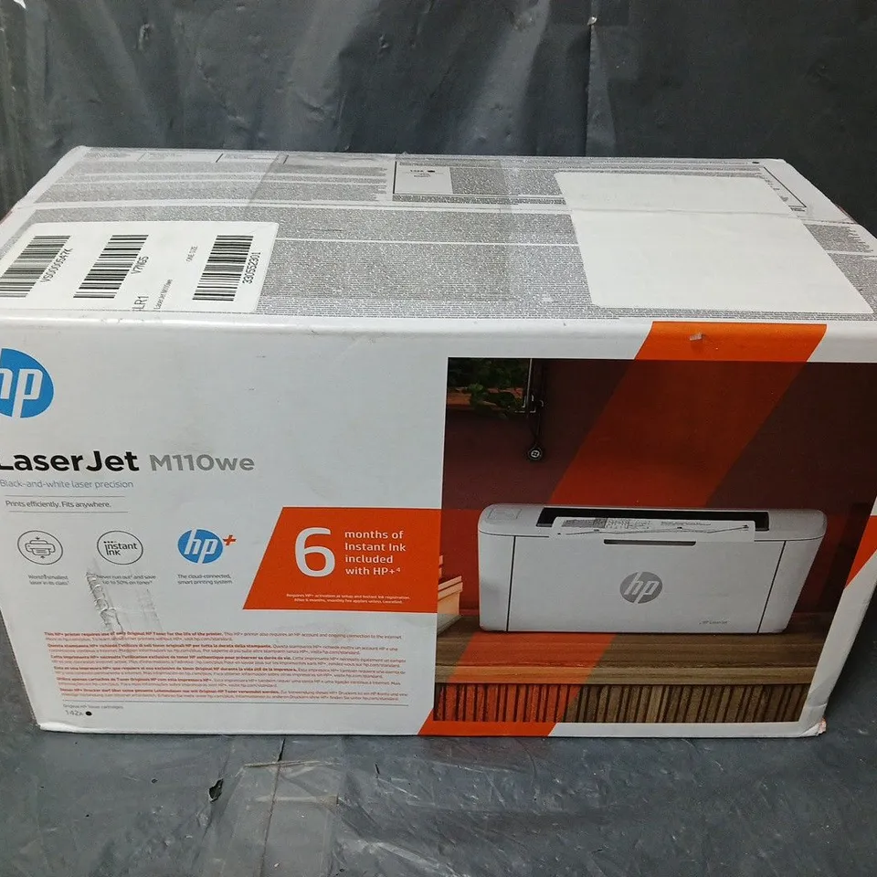 BOXED HP LASERJET M110WE MONOCHROME WIRELESS PRINTER