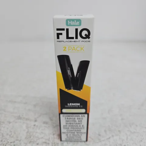 APPROXIMATELY 200 BOXED HALE FLIQ LEMON TANGERINE ICE REPLACEMENT POD PACKS (2 REPLACEMENT PODS PER PACK) 