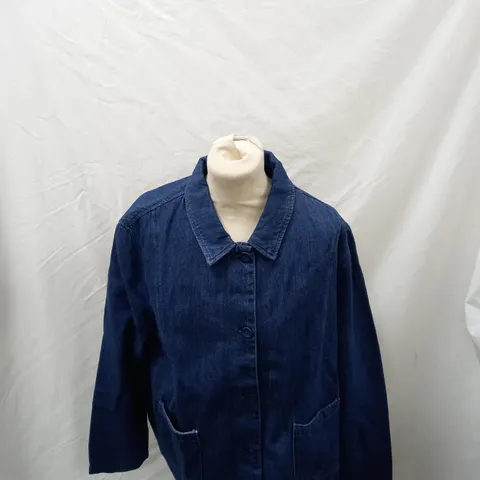 SEASALT DENIM JACKET DARK INDIGO UK SIZE 18