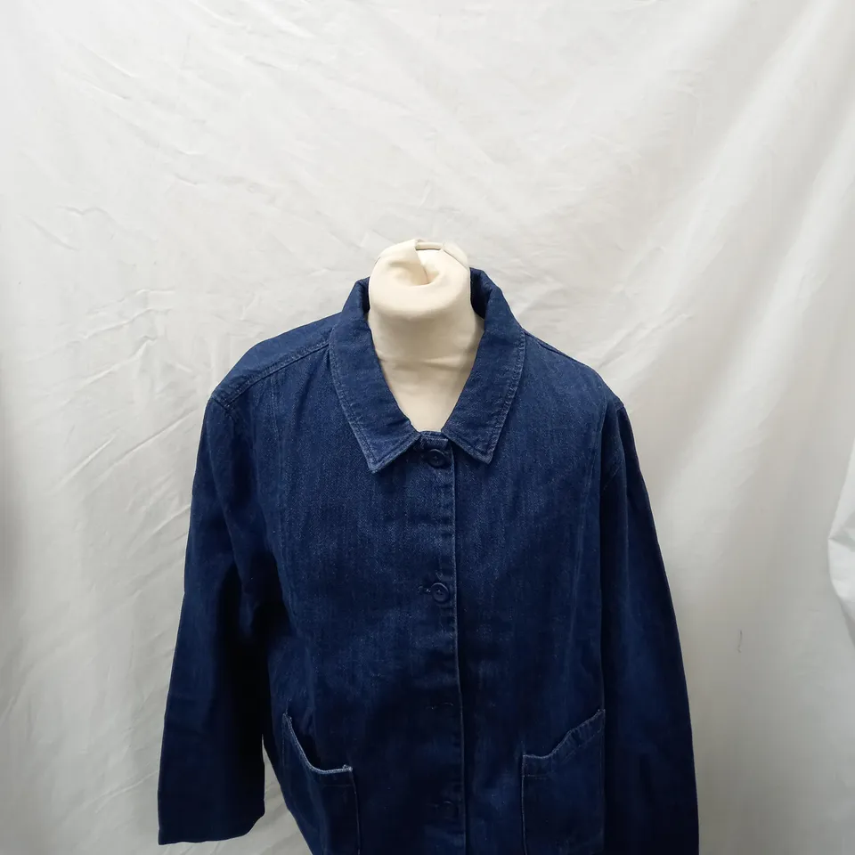 SEASALT DENIM JACKET DARK INDIGO UK SIZE 18