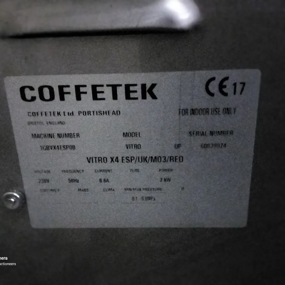 COFFETEK VITRO X4 ESP COFFEE MACHINE 