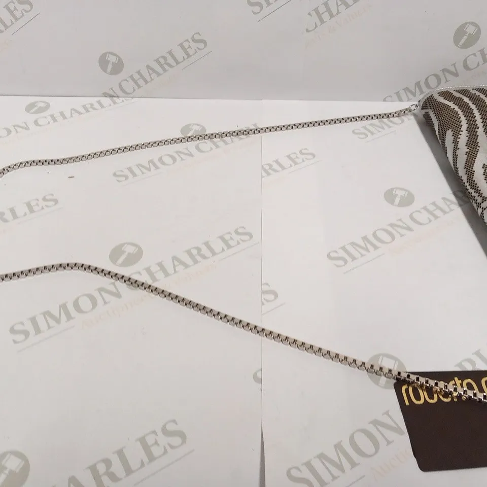 ROBERTO CAVALLI SILVER LEATHER BAG