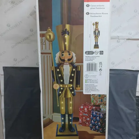 BOXED THREE KINGS IN-LIT GIANT NUTCRACKER NAVY & GOLD - COLLECTION ONLY