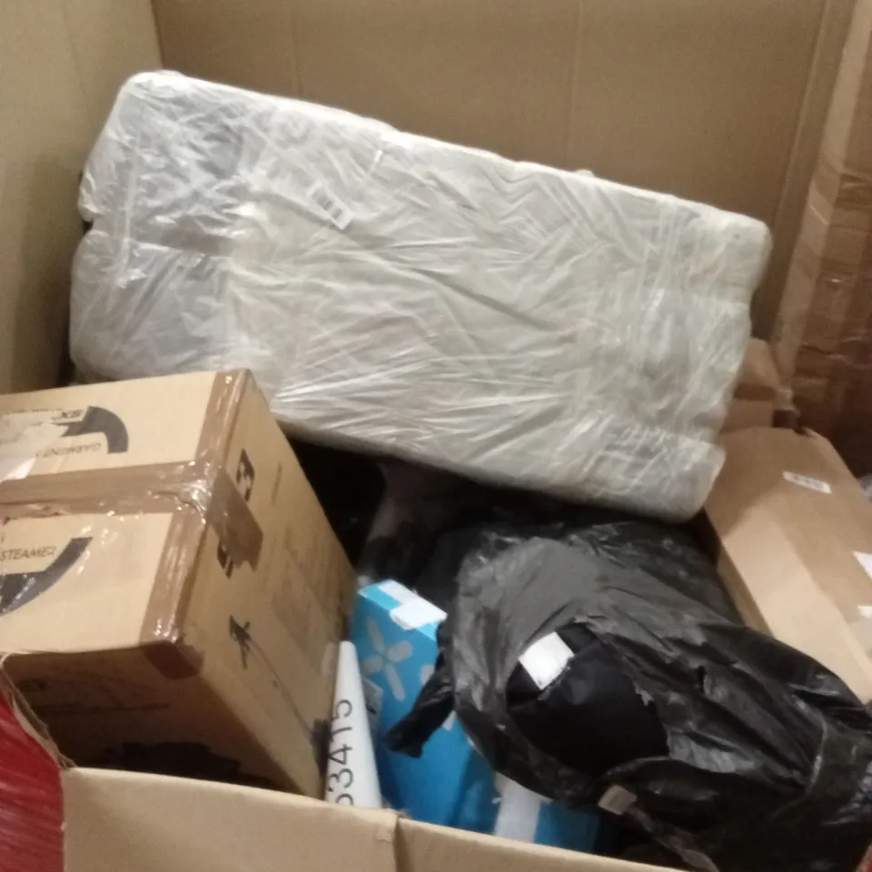 PALLET OF ASSORTED HOUSEHOLD GOODS AND PRODUCTS TO INCLUDE; TRAVEL BAG, RETRACTABLE GATE, MAT ETC