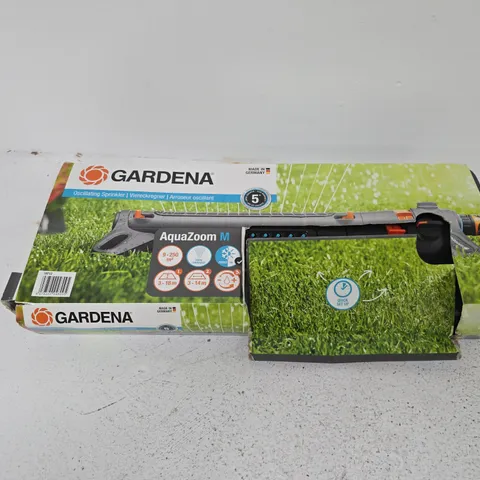 GARDENA AQUAZOOM M OSCILLATING SPRINKLER – BOXED