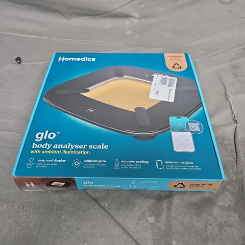 HOMEDICS GLO BODY ANALYSER SCALE WITH AMBIENT ILLUMINATION – BOXED